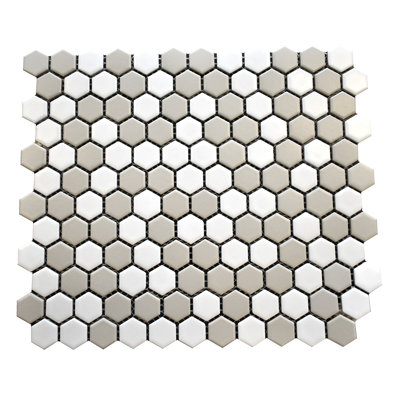 Classic 12" x 10" Porcelain Honeycomb Mosaic Wall & Floor Tile