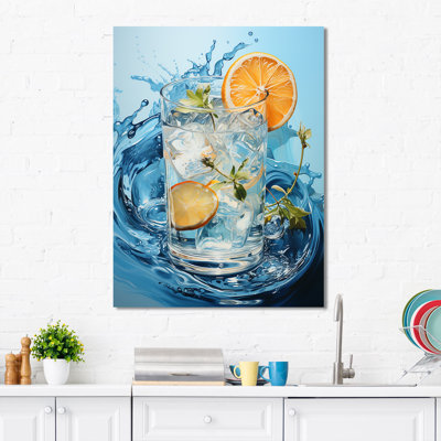 Cocktail Crystal Tonic Waves - Art mural cocktails