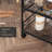 33.75"H Dining Room Cart. Rustic Brown, 2 Sliding , Side Hooks, Wheels For Versatile Storage 3 Tier Cart Room. Brown Kitchen With Organization