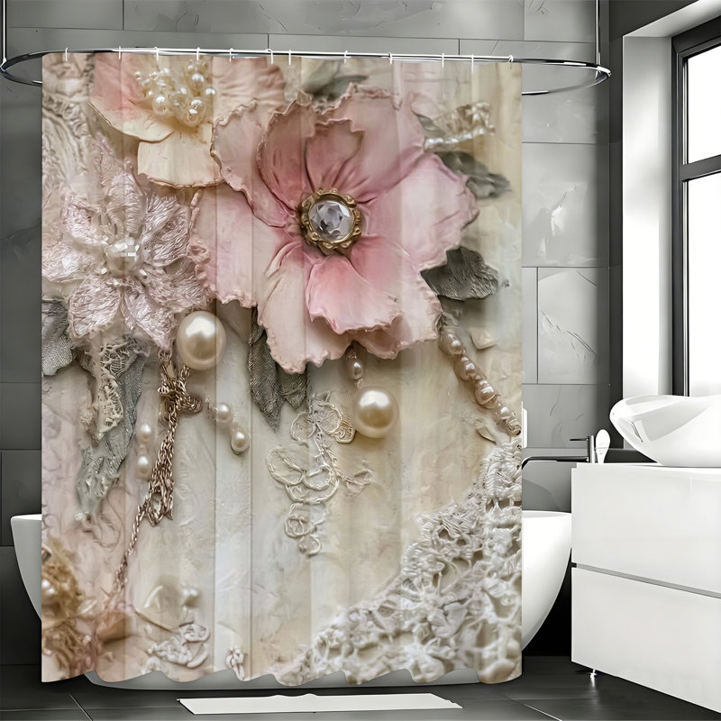 Rideaux de douche avec crochets inclus