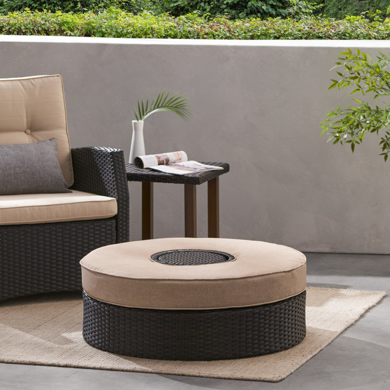 Repose-pieds avec coussin, Beige