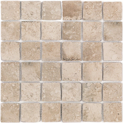 Carreau de mosaïque pour mur et plancher en porcelaine 2 po x 2 po Alcazar