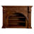Retro Nut-Brown Solid Wood Freestanding Fireplace-132833615