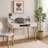 Parmley Writing Desk with Hutch, Drawers, Flip Drawer, Cubbies, Cable Opening, White MDF & Natural Wood Legs, Compact Office Desk for Home-362167337