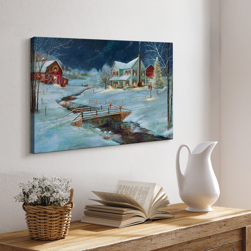 Noël à la ferme - Cavas enveloppés de galerie, H 24 po x l 36 po