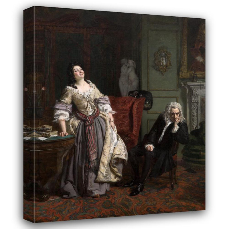 «Pope Makes Love to Lady Mary Wortley Montagu» par William Powell Frith - Art mural sur toile tendue, H 24 po x l 17 po