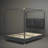 Upholstered Metal Canopy Bed-856990019-862300148