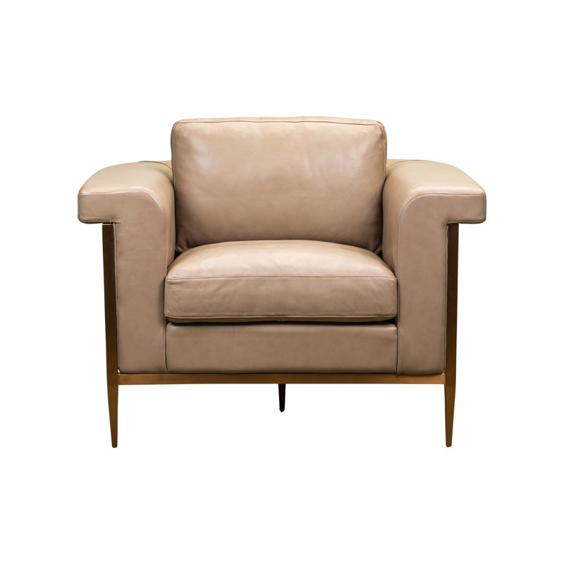 Goldwyn Chair in Winsome Nautilus, Doe Genuine Leather