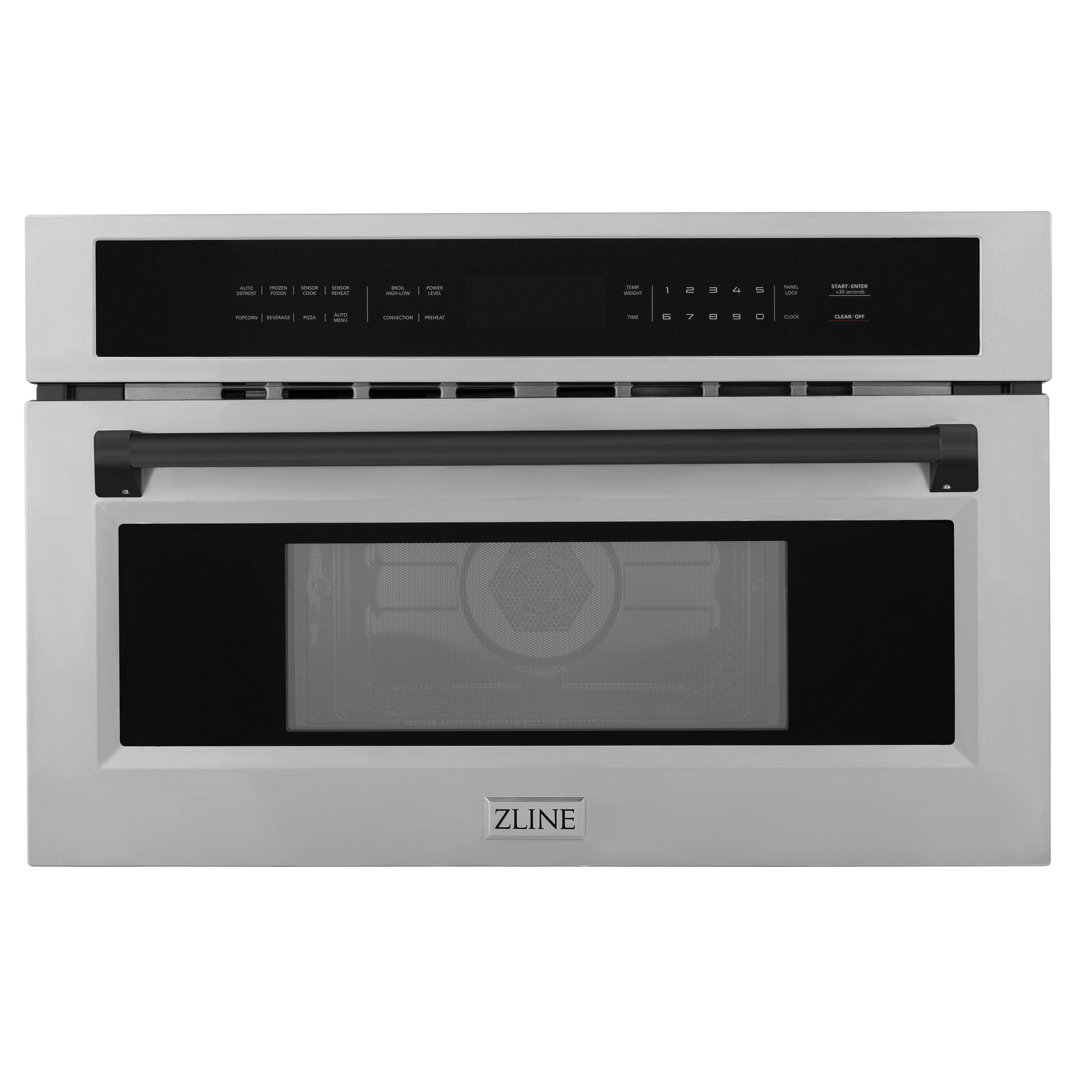 ZLINE Autograph 30 in. Convection Microwave Oven in Satin Steel ZLINE Accent 
