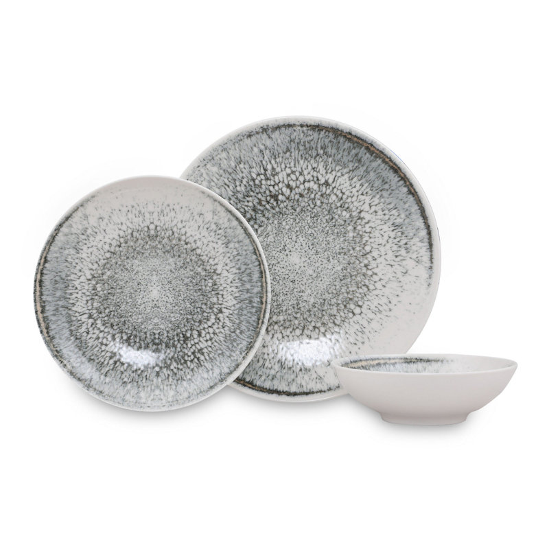 Wolverton Piece Porcelain China Dinnerware Set - Service for 6
