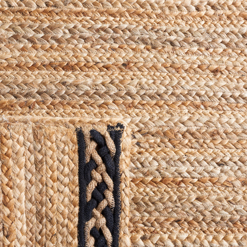 Margate Striped Handmade Hand-Loomed Area Rug in Brown/Black, Rectangle 6' x 9'