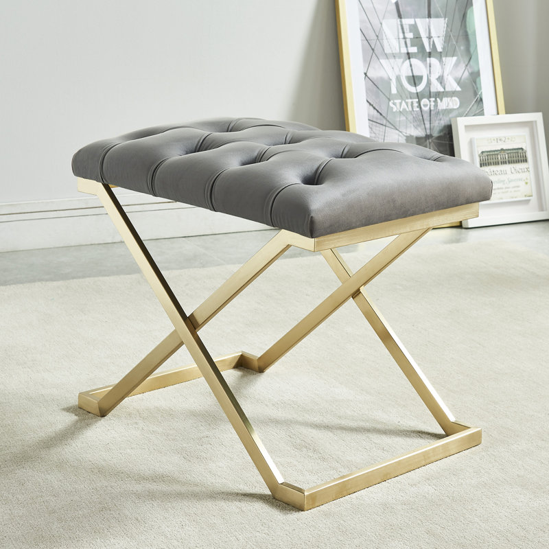 Banc simple Rada gris / or, Grey/Gold