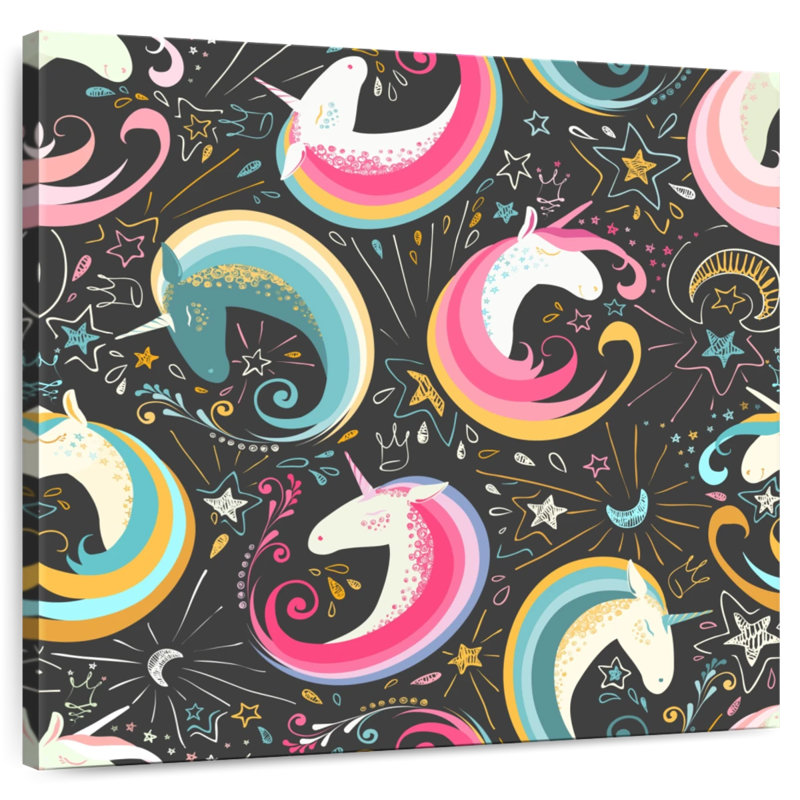 Motif de licorne Ashelle, H 30 po x l 30 po