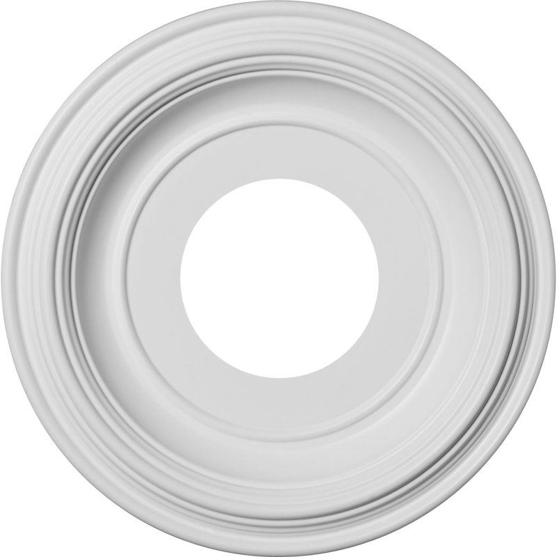 Traditional Traditional Thermoformed PVC Ceiling Medallion, 10" H x 10" W x 1.13" D, White