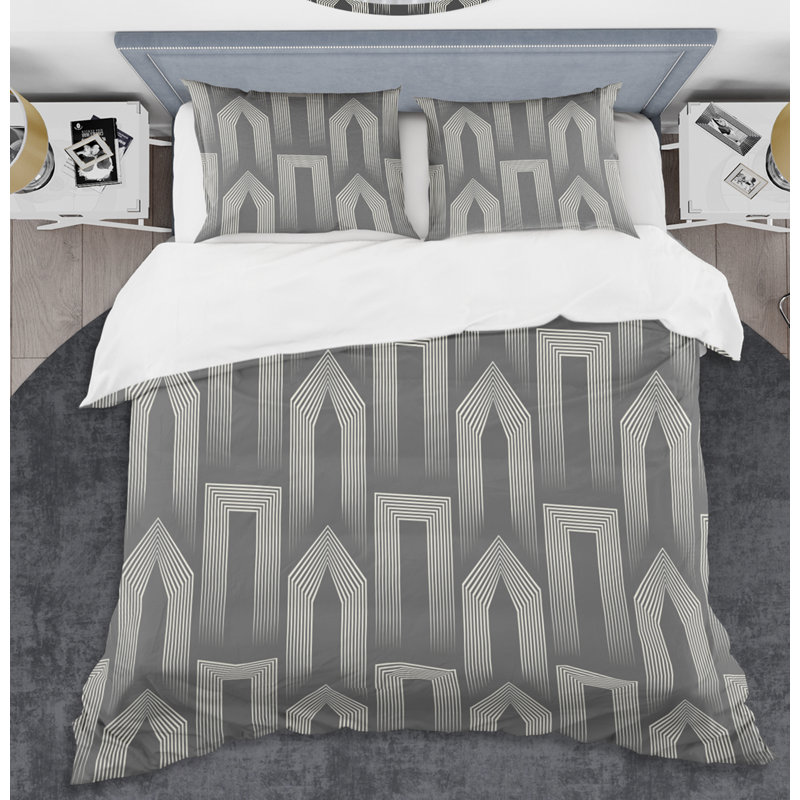 Ensemble de housse de couette mimimal iii mid-century, Housse de couette très grand + 2 taies décoratives