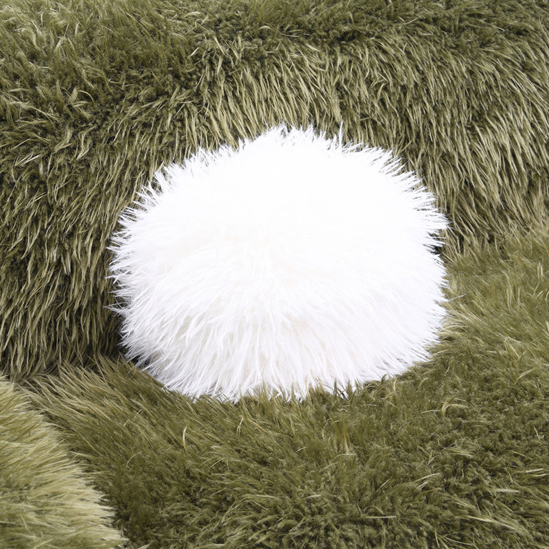 Coussin décoratif de style contemporain pour fauteuil pivotant doux et luxueux inclus, Vert