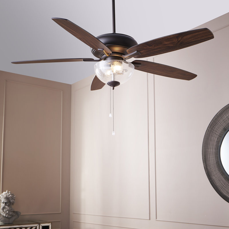 Falzone 56'' Ceiling Fan with LED Lights, Oiled Bronze