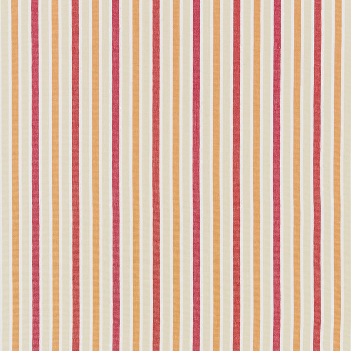 Chatham Leeds 100% Cotton Stripe Fabric, Coral