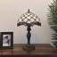 Lampe de table Bloomsbury Tiffany en verre coloré de couleur haricot avec ampoules DEL l 12 po x P 12 po x H 21 po