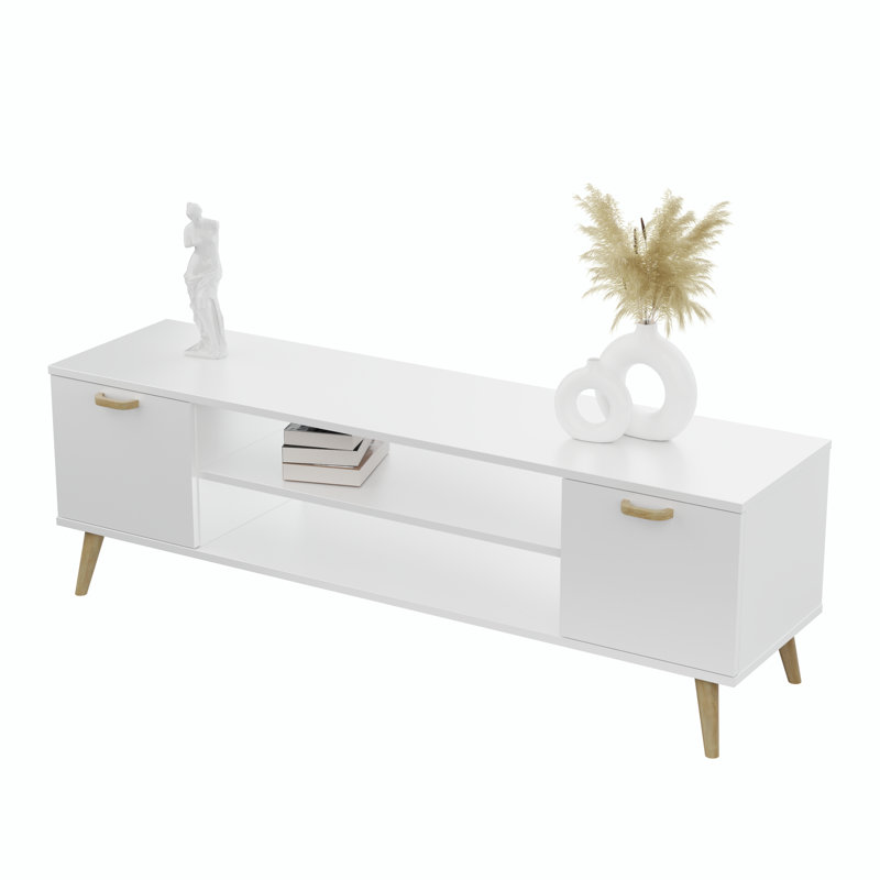 RTV Focus white - Scandinavian, 50cm H x 135cm L x 40cm D