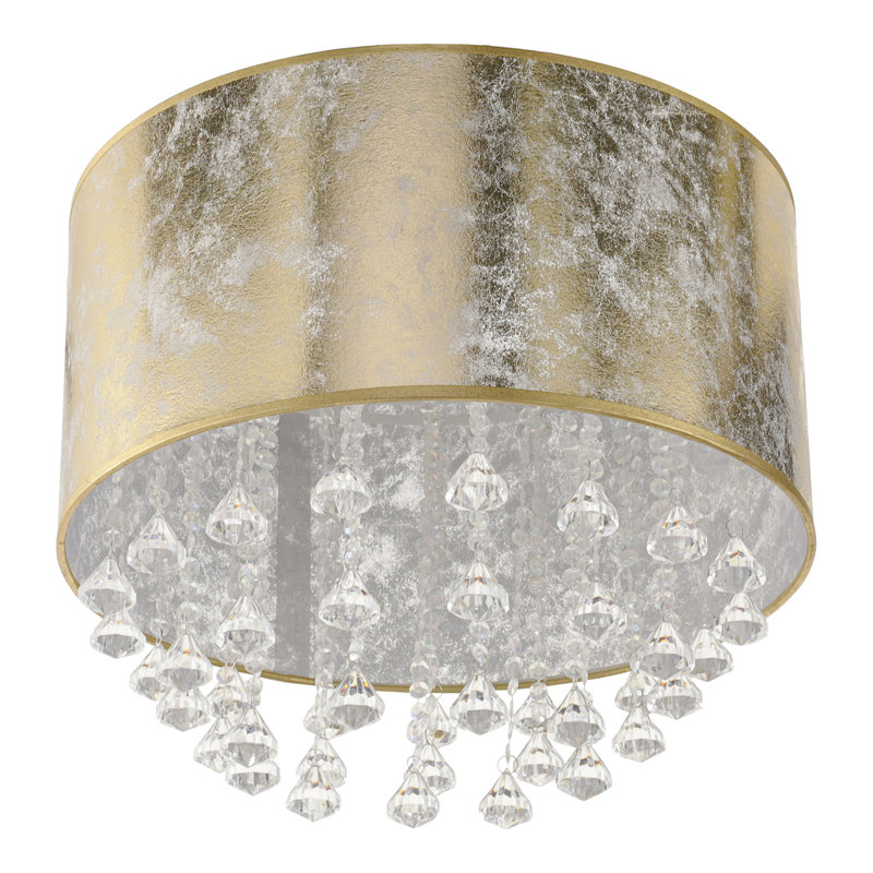 Abner Cotton / Cotton Blend Flush Mount, Gold
