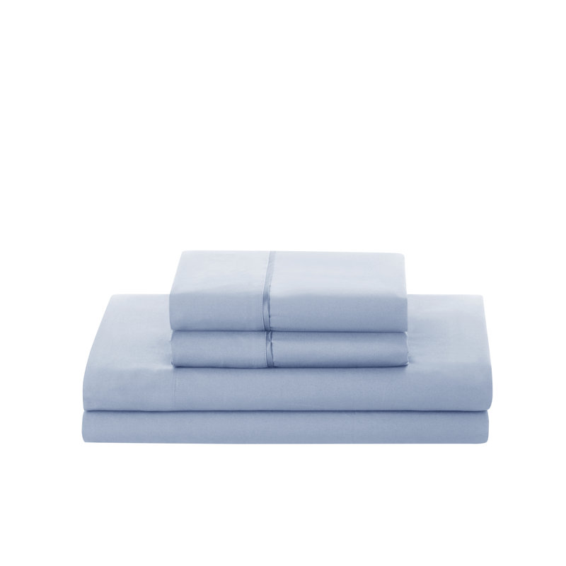Microfiber - Set of 3, King Sheet Set with 2 Pillowcases, Ice Blue