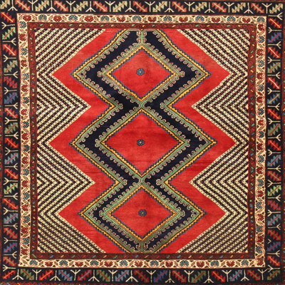 Tapis traditionnel rouge / vert / noir