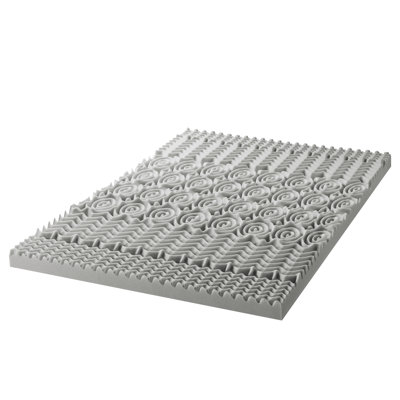  3" 5-Zone Memory Foam Mattress Topper with Bamboo Charcoal Infusion