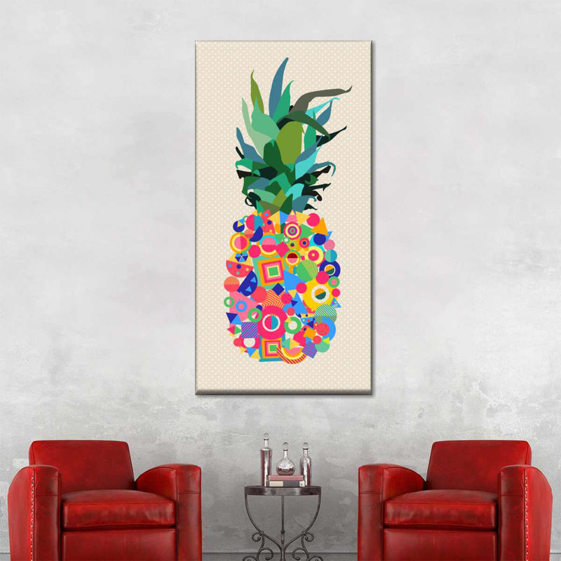 Abstract Pineapple Canvas Print, 24" H x 12" W x 1.25" D