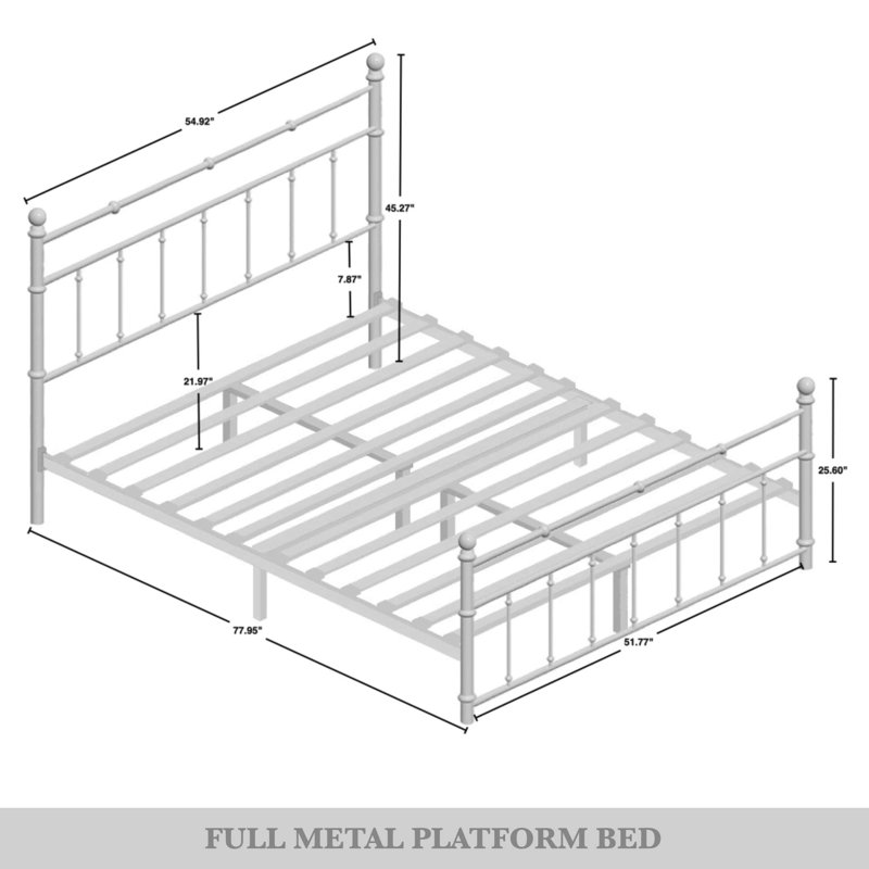 August Grove® Ashik Metal Spindle Bed & Reviews | Wayfair