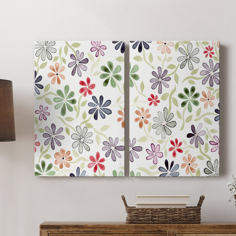 Fleurs fanées I - Toile tendue avec châssis de qualité supérieure - Prêt à accrocher, H 18 po x l 24 po