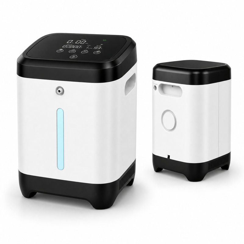 Machine à oxygène réglable de 1 à 8 L avec accessoires - Générateur d'oxygène silencieux pour la maison (33% à 93%) pour la famille