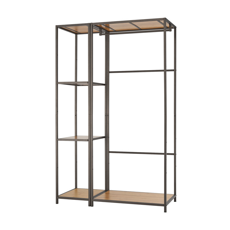 45 " Bronze and Bamboo Clothing Rack