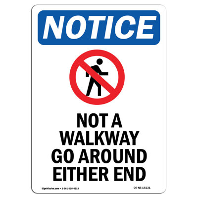 Panneau «Not a Walkway Go Around»