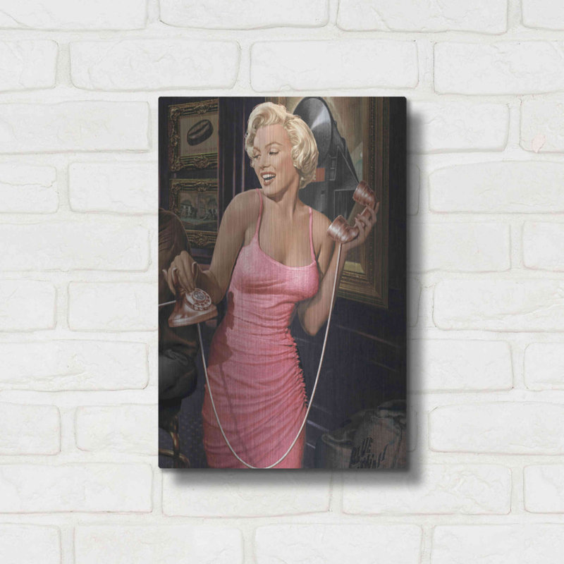 «Marilyn's Call II» par Chris Consani, art mural en métal, H 16 po x l 12 po x P 0,13 po