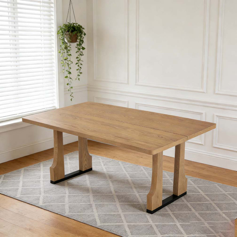 63" Rectangular Dining Table, Natural Ash