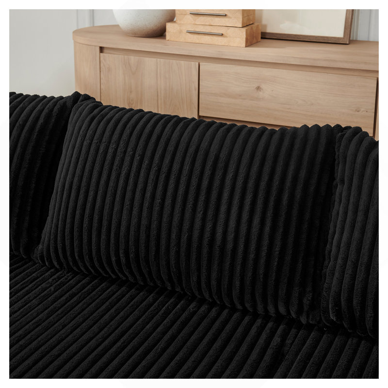 Canapé modulaire compact en velours côtelé compact avec un style minimaliste moderne