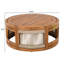 Ensemble de salle à manger d'extérieur en bois d'acacia rustique moderne avec chaises en corde tissée et table à lattes ronde d'yahir-133878497-133878501