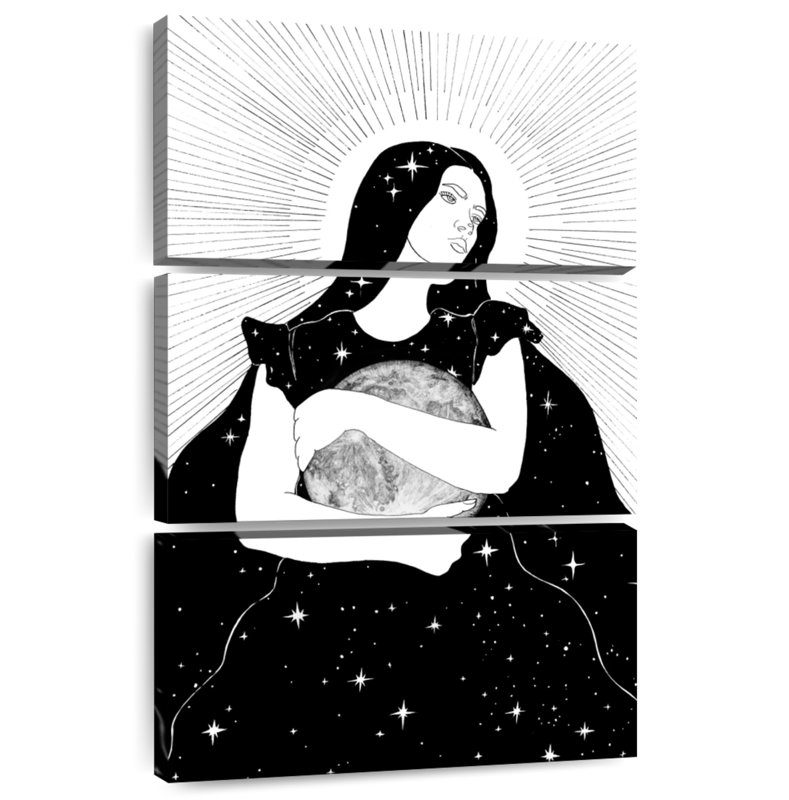 Leisha, le soleil a adoré la lune, H 50 po x l 32 po