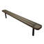Banc en bois texturé vert, extensible, 2,44 m, sans dossier, à encastrer dans le sol-1392645811-1392645820