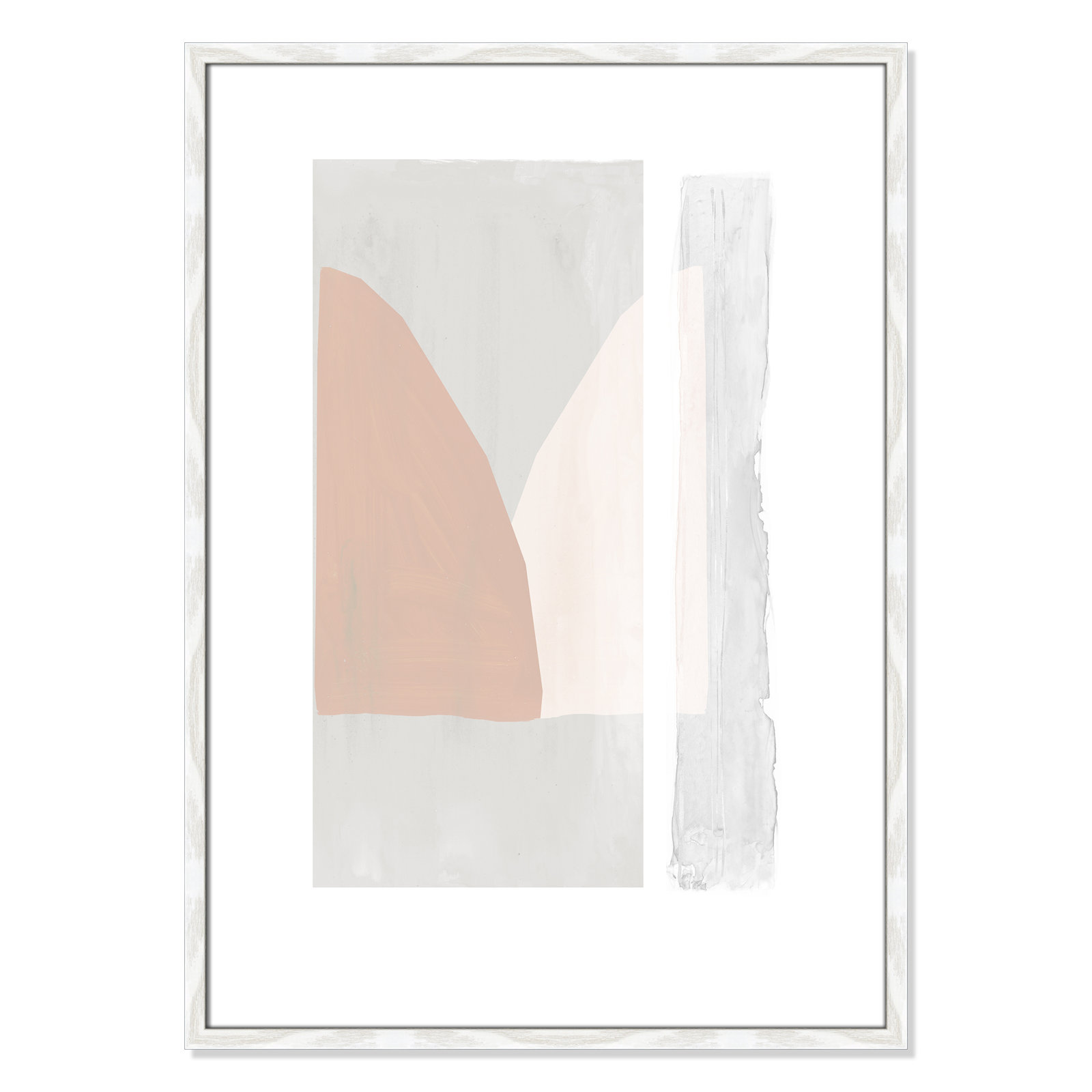 Soft and Light - Painting Print, White Wood Framed Paper, 35.5" H x 25.5" W x 0.75" D