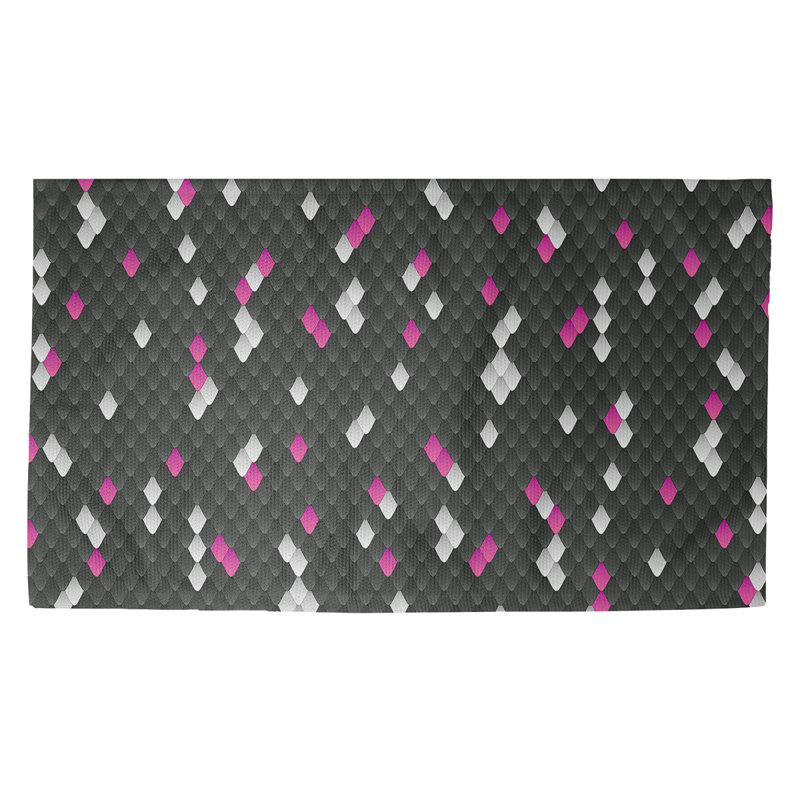 Tapis noir à nuances de serpent Mcguigan, Rectangle 3 pi x 5 pi