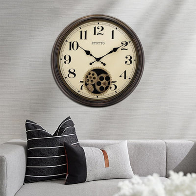 15'' Steampunk Real Moving Gears Silent Wall Clock