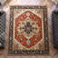 High-Quality Hand-Knotted Red And Blue Area Rug-2087346172