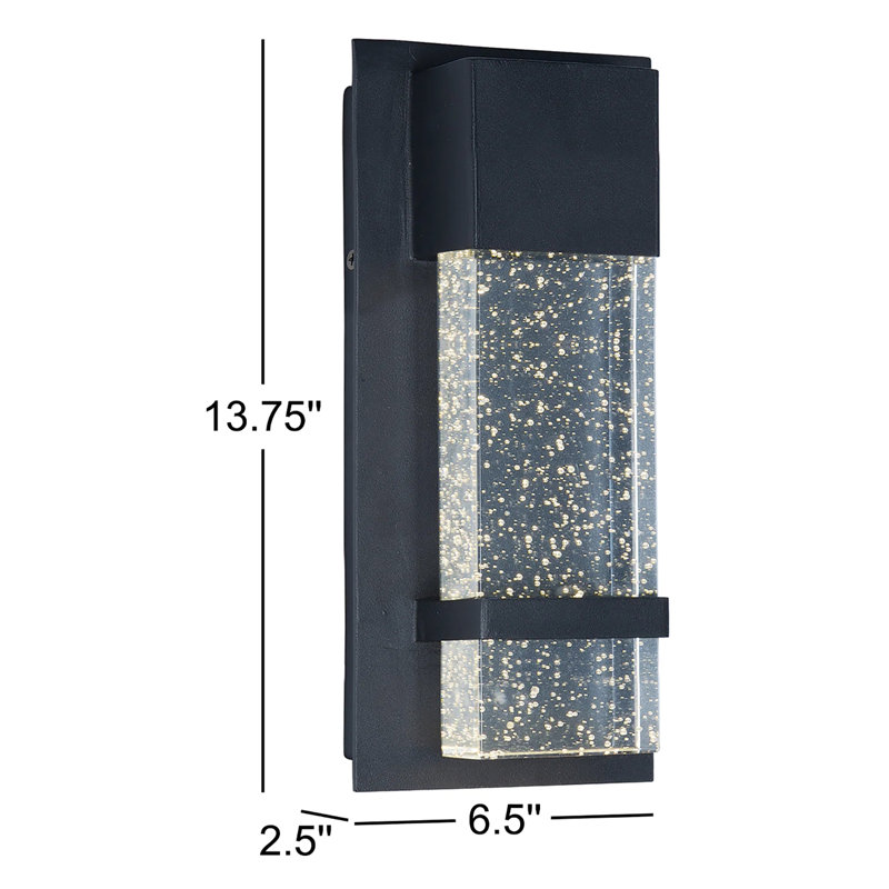 Plafonnier encastré d'extérieur à DEL Ayoka, 13,75" H x 6,5" L x 2,5"