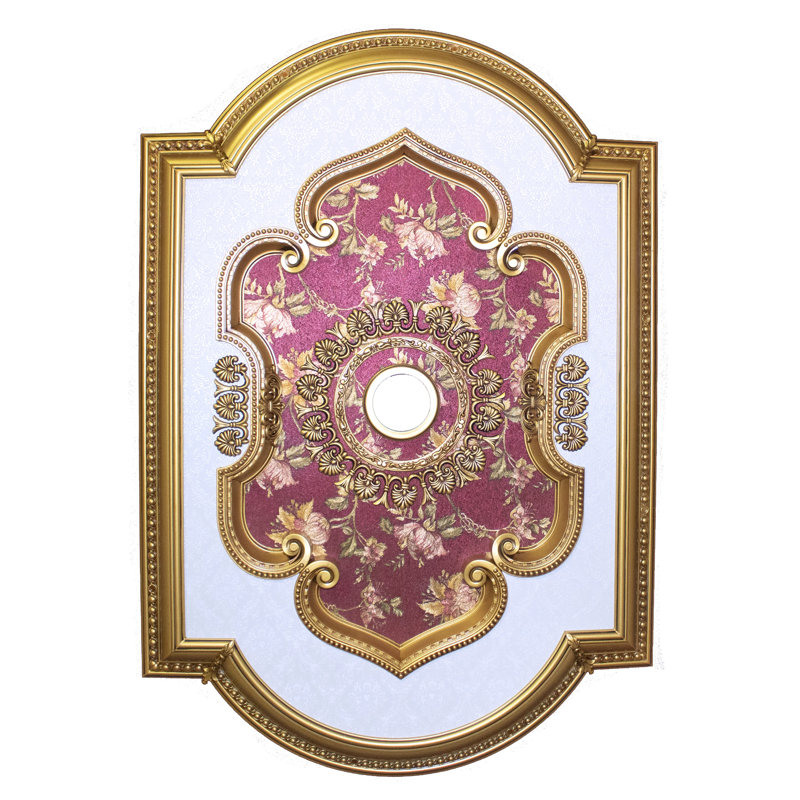 Rectangle médaillon de plafond doré