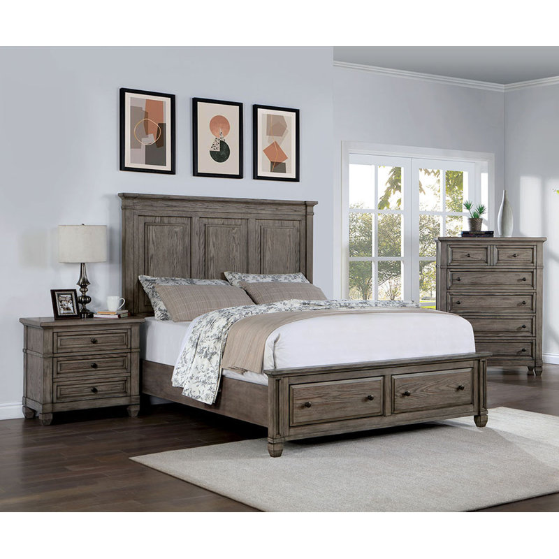 Commode 6 tiroirs l 39,6 po en gris chaud