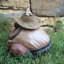 Statue de jardin oiseau crapaud grenouille-433724654-433724655