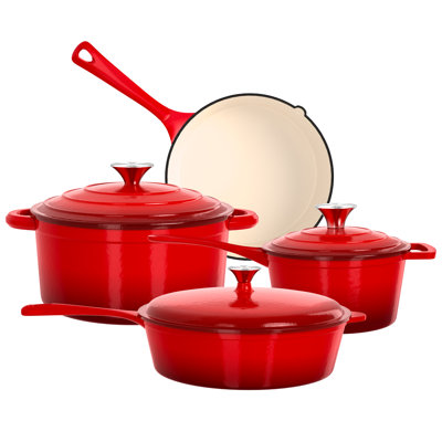 7 - Piece Non-Stick Enamel Cookware Set
