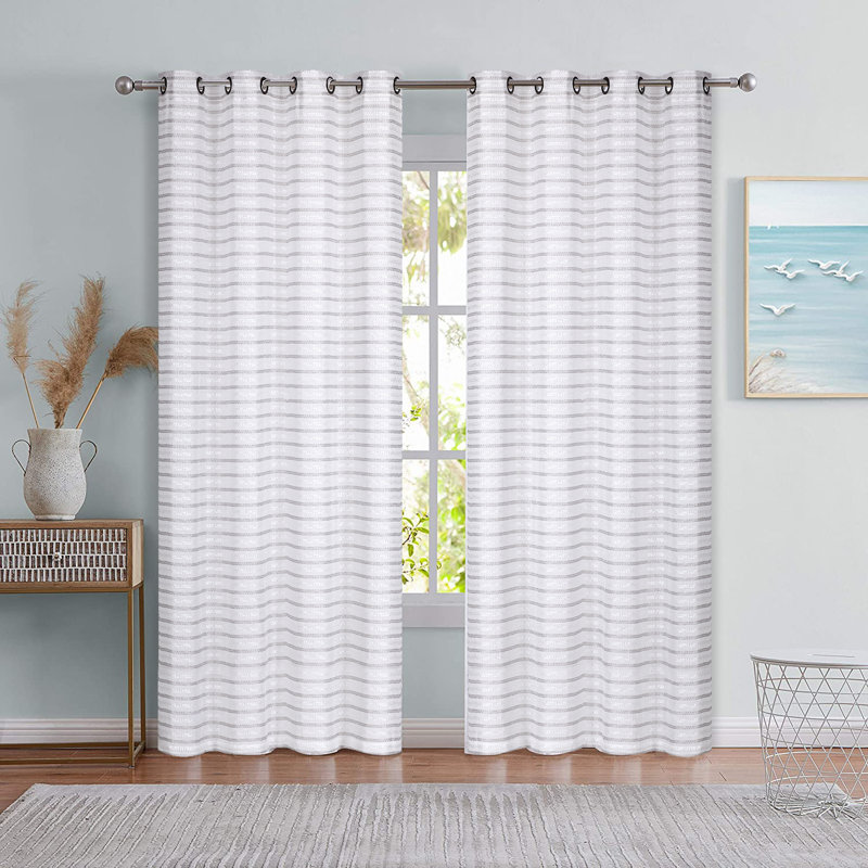 Paire de rideaux transparents avec œillets